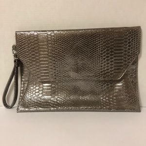 Faux Croc Clutch